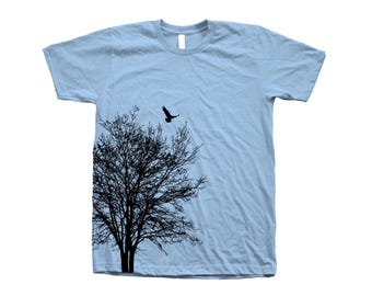 Tree T-shirt, Men's T-shirt, Unisex T-shirt, Screen Print, Crew Neck, 100% Cotton, Tree Shirt, White T-shirt, Short Sleeve