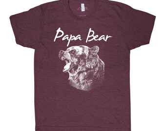 Papa Bear Shirt, Men Graphic Tee, Gift for Dad, Father's Day, Funny Shirt, Papa Shirt, Bear Shirt, Humor Shirt, Crew Neck, Graphic Tee