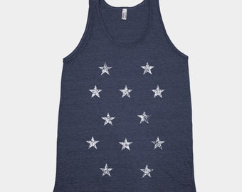 Star Tank Top for Men, Gift for Women Graphic Tee, Gift for Friend, Space Tank Top, Black Tank Top, Raceback Gift for Girl Friend