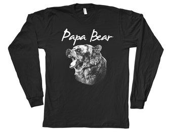 Papa Bear T Shirt, Mens Tshirt, Dad Tshirt, Bear Shirt, Animal Print T, Gift for Dad, Crew Neck, Papa Tshirt, Fathers Day, Papa Bear Shirt