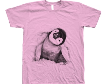 Penguin Tshirt, Unisex T-shirt, Mens T-shirt, Cute Animal Print Tee, , Emperor Penguin, Bird Shrit, Birthday gift, Penguin Shirt