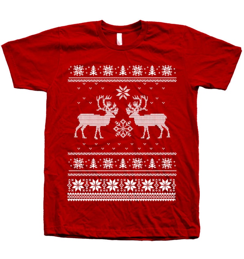 Ugly Christmas Sweater Custom Hand Screen Printed on Crew Neck - Etsy