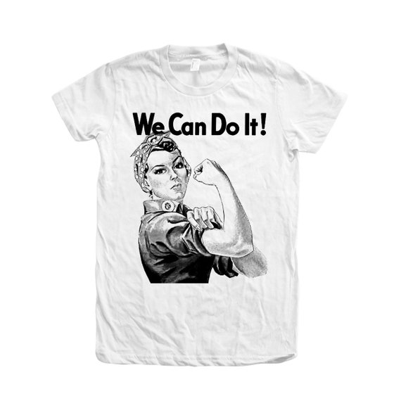 Tshirt femme, Rosie la riveteuse chemise, nous pouvons le faire T shirt, impression d’écran, American Apparel Tshirt de ras du cou, motivation, Tshirt femme, Rosie la riveteuse chemise, nous pouvons le faire T shirt, impression d’écran, American Apparel Tshirt de ras du cou, motivation,