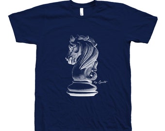 Chess T-shirt, Knight T Shirt, Unisex T-shirt, Men's T-shirt, Screen Print. Crew Neck Tshirt , Gifr for Men, Dad Gift