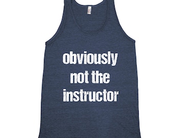 Funny Workout Tank Top: Tri-Blend Gym Shirt, Sarcastic Humor