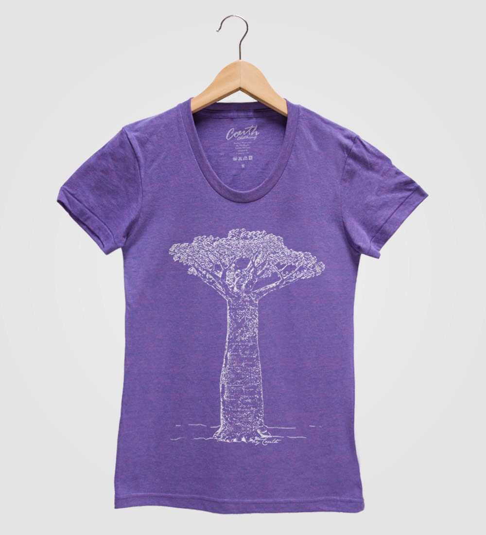 BAOBAB Shirt Screen Print Triblend Short Sleeve Tshirt Etsy