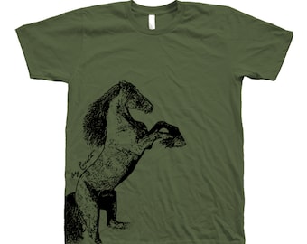 Horse tshirt, Horse Shirt, Animal Tshirt, Gift for Dad, Gift for Him, Funny Shirt, Screenprint, Graphic Tee, Birthday Gift, Christmas Gift