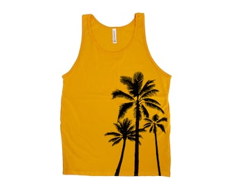 Tree Shirt, Nature Shirt, Palm Tree Tank Top, Mens Tank Top, Beach Shirt, Camping Shirt, Black Tank Top, Graphic Tee , Womens Tank