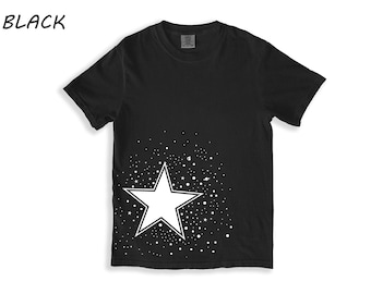 Star T-shirt, Comfort Colors® Unisex T-shirt, Women's T-shirt, Graphic Tee Shirt, Retro T-shirt, Galaxy Shirt