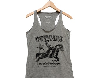 Cowgirl Tank Top for Women Shirt for Concert Gift for Women Western Shirt Graphic Tee for Country Girl Racerback Tank Top Rodeo Shirt