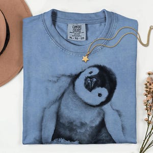 Penguin Shirt, Gift For Her, Comfort Colors® Tshirt, Womens T-shirt, Animal Graphic Tee, Animal Lover Gift, Womens Shirt,