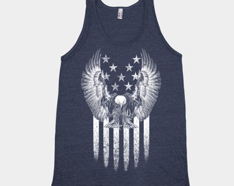 Eagle Tank Top, Unisex Tank Top, American Flag Tank Top, Racerback Tank Top, Live Fast, 4th of July, Independence Day, American Tank Top