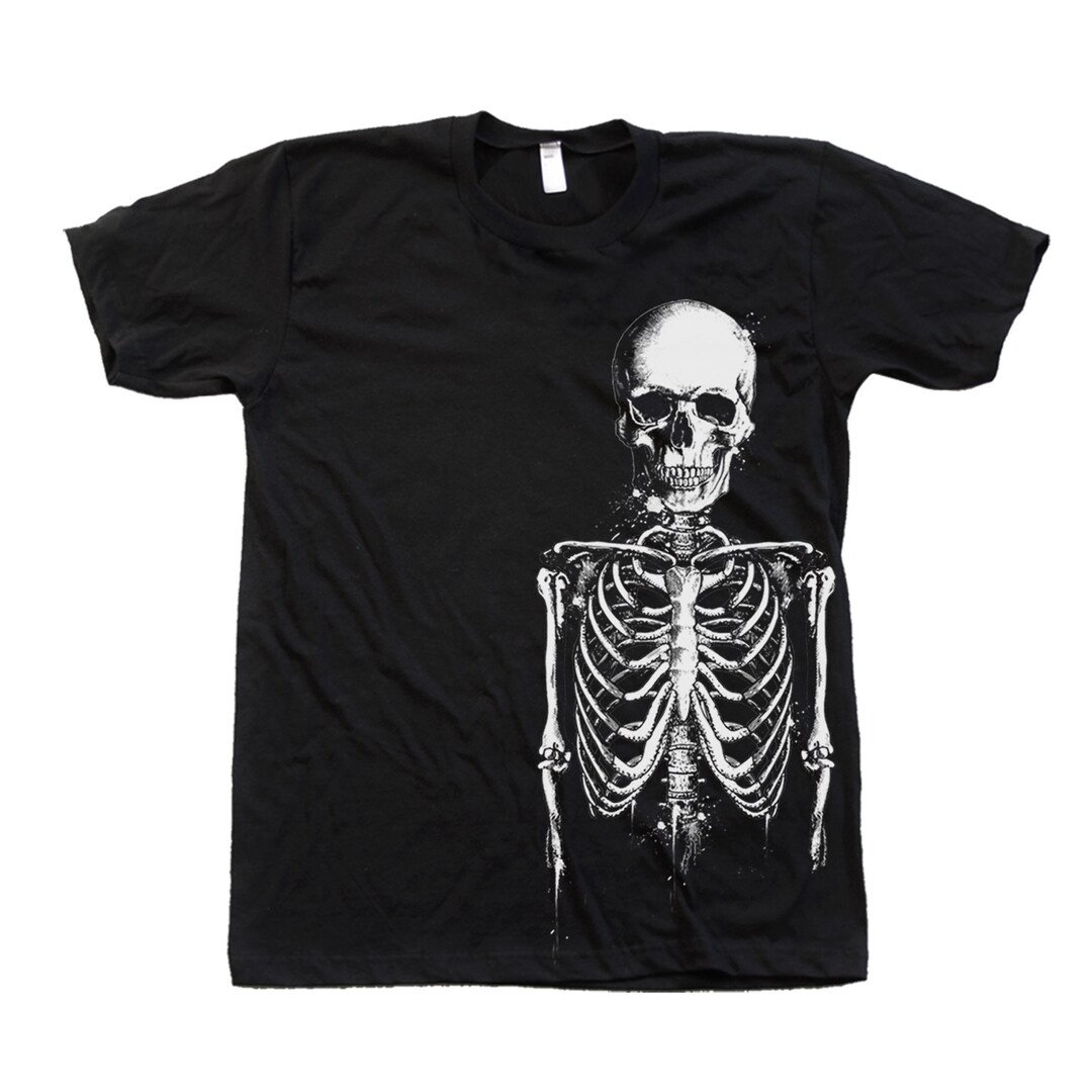 Skeleton Graphic T-shirt: Spooky Halloween Fall Shirt - Etsy