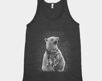 Christmas Shirt, Polar Bear Tank Top, Polar Bear Shirt, Mens Tank Top, Christmas Gift, Santa Shirt, Funny Shirt, Holiday Gift, Graphic Tee
