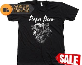 Papa Bear Tshirt for Men Gift for Dad Graphic Tee Gift for Men Shirt Animal T-shirt Gift for Granpa Fathers Day Gift for Husband Bear Shirt
