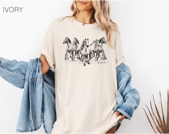 Retro Horse Graphic Tee - Comfort Colors Unisex T-Shirt