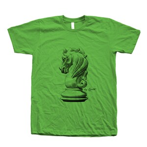 Chess T-shirt, Knight T Shirt, Unisex T-shirt, Men's T-shirt, Screen Print. Crew Neck Tshirt , Gifr for Men, Dad Gift Grass