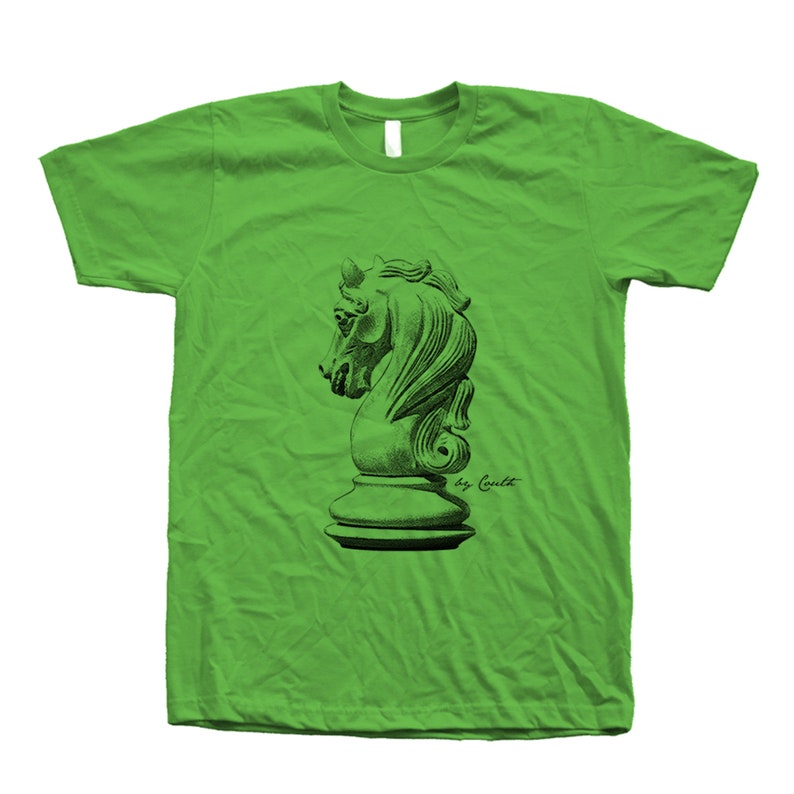 Chess T-shirt, Knight T Shirt, Unisex T-shirt, Men's T-shirt, Screen Print. Crew Neck Tshirt , Gifr for Men, Dad Gift Grass