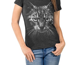 Cat Shirt for Women Cat Tshirt Gift for Her Junior T Shirt Cat Lover Gift for Her Cute T-shirt Cat Mom Gift Cute Graphic Tee