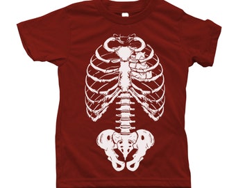 Kids Halloween Tshirt, Skeleton Shirt, Skeleton Tshirt, Horror Shirt, Scary Shirt, Halloween Costume, Boys Shirt, Girls Shirt, Funny Shirt