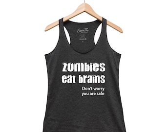 Halloween Shirt - Zombie Tank Top - Gothic Women Tank Top - Triblend Racerback Tank Top - Halloween Costume - Funny Halloween