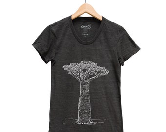 Women Junior Tshirt, Baobab Tree Shirt, Gift for Women, Shirt for Women, Tree T-shirt, Nature Shirt, Graphic Tee, Shirt with Tree