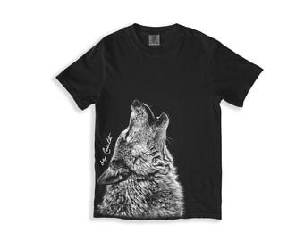 Retro Wolf Graphic T-Shirt: Comfort Colors Unisex Tee