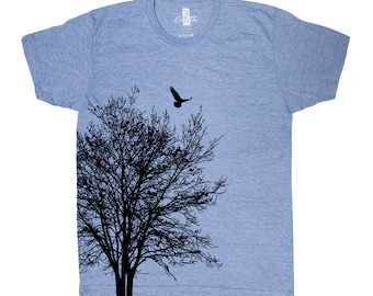 Tree Shirt, Nature Shirt, Tree Tshirt, Nature Shirt, Summer Shirt, Camping Shirt, Bird Shirt, Black Tshirt, Graphic Tee