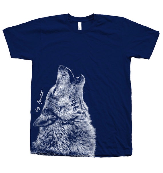 Wolf t shirt mens cheap