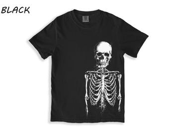 Halloween Shirt, Skull T shirt, Comfort Colors® Unisex T-shirt, Women's T-shirt, Spider Shirt, Retro T-shirt, 100% Cotton