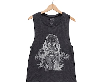 Tiger Shirt - Shirt for Women - Muscle Tank - Womens Shirt - Summer Shirt - Vacay Shirt - Gift for Women - Tank Top for Women - Animal Print