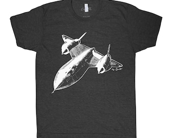 Mens Tshirt, SR-71 Tshirt, Blackbird T-shirt, Military Tshirt, Airplane T-shirt, Unisex T-shirt, Graphic Tee, Black T-shirt, Triblend Tee