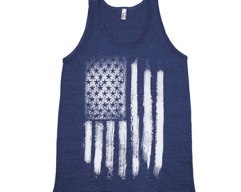 American Flag Tank top, American Flag Shirt, Distressed Flag, USA, Merica, 4th of July Shirt, Summer Shirt, Mens Shirt, Graphic Tee, Stars