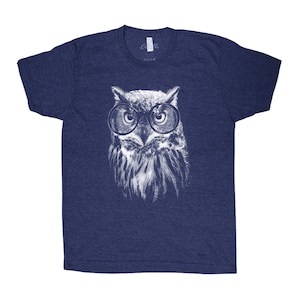 Owl Shirt, Unisex Tshirt, Mens Tshirt, Crew Neck, Bird T-shirt, Cute T-shirt, Short Sleeve Tshirt, Triblend T-shirt, Dad, Animal Shirt