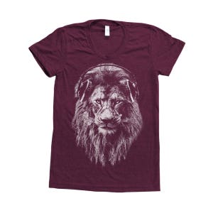 Lion T-shirt, Women's Junior Shirt, Animal Print Tshirt, Lion T Shirt, Graphic Tee, Gift for Women, Short Sleeve Tshirt, Funny Shirt image 7