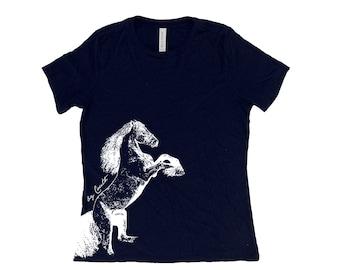 Horse Shirt, Womens Tshirt, Horse Lover Shirt, Summer Shirt, Screenprint Shirt, Animal Shirt, Birthday Gift, Graphic Tee