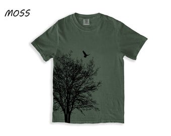 Comfort Colors Tree T-Shirt: Hand Screen Printed Nature Tee
