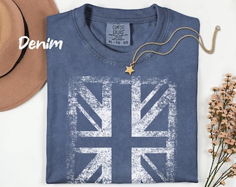 Union Jack T-Shirt: Comfort Colors UK Flag Tee
