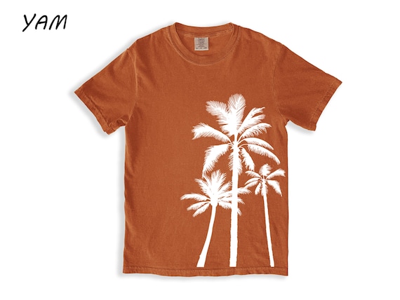 Hand Screen Printed Palm Tree Shirt - Comfort Colors 100% Cotton Tee