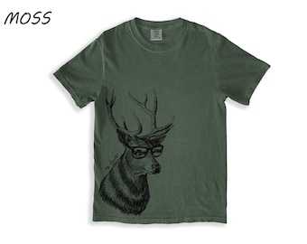 Deer T-shirt, Men's T-shirt, Womens T-shirt, Comfort Colors, Crew Neck, 100% Cotton, Animal Shirt, Nature T-shirt, Short Sleeve