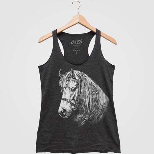 Horse Tank Top Women's Tank Top Triblend Racerback Tank Etsy