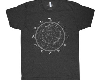 Zodiac Tshirt - Unisex Shirt - Zodiac Shirt - Crew Neck - Summer Tee - Graphic Tee - Men Shirt - Gift Idea - Black Shirt - White Shirt