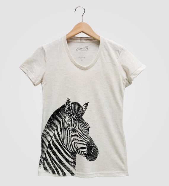 Zebra Shirt Women's Tshirt Animal Print Shirt Graphic Etsy