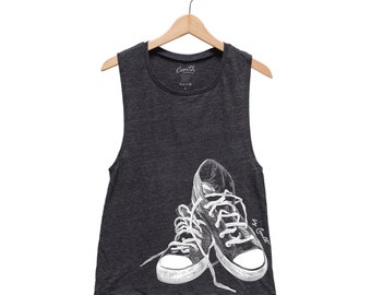 Skeakers Tank - Muscle Tee - Muscle Tank - Cute Shirt - Summer Shirt - Vacay Shirt - Gift for Women - Tank Top for Women - Womens Shirt