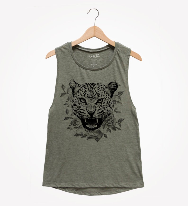 Leopard Shirt Muscle Tank Top Women Tank Top Animal Print | Etsy