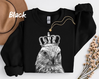 Hawk Bird Sweatshirt: Unisex Fleece Crewneck, Nature Shirt