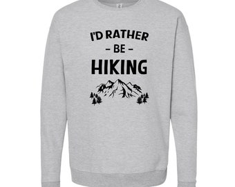 Mens Hiking Sweatshirt - Screen Print Graphic Tee for Women - Nature Outdoor Camping Shirt