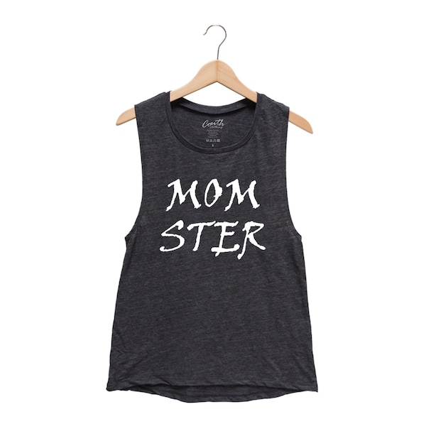 Halloween Shirt, Muscle Tank Top, Women Tank Top, Halloween Costume Shirt, Hallowen Saying, Gothic, Funny Shirt, Momster Shirt