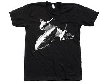 Ready to Ship, Size 2XL, SR 71 Tshirt, Men's T-shirt, Military Graphic Tee, Screen Print, Crew Neck, Short Sleeve T-shirt, Airplane Shirt