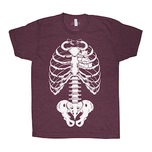 Halloween Shirt for Men Skeleton T shirt Gothic T-shirt Gift for Friend Spooky Skeleton Tshirt Fall Shirt for Women Halloween Tshirt